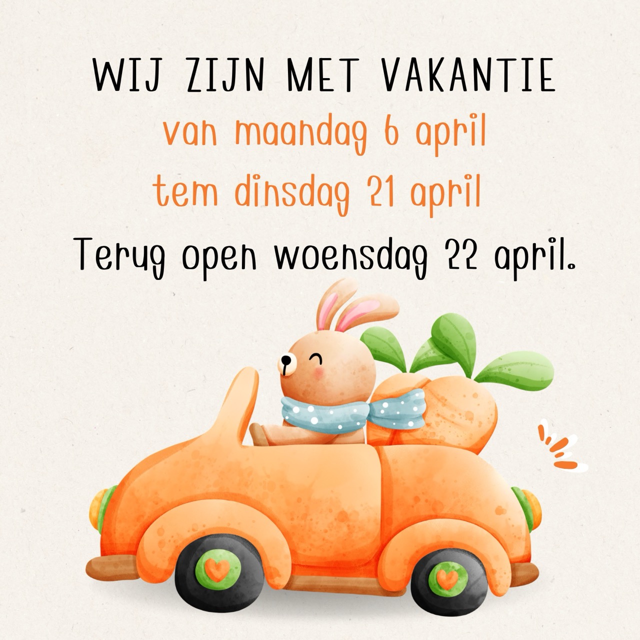 Colorful Happy Easter Bunny Card - 1